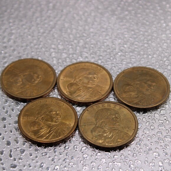 227254-(5) 2000 D Sacagawea Dollars - Picture 1 of 4